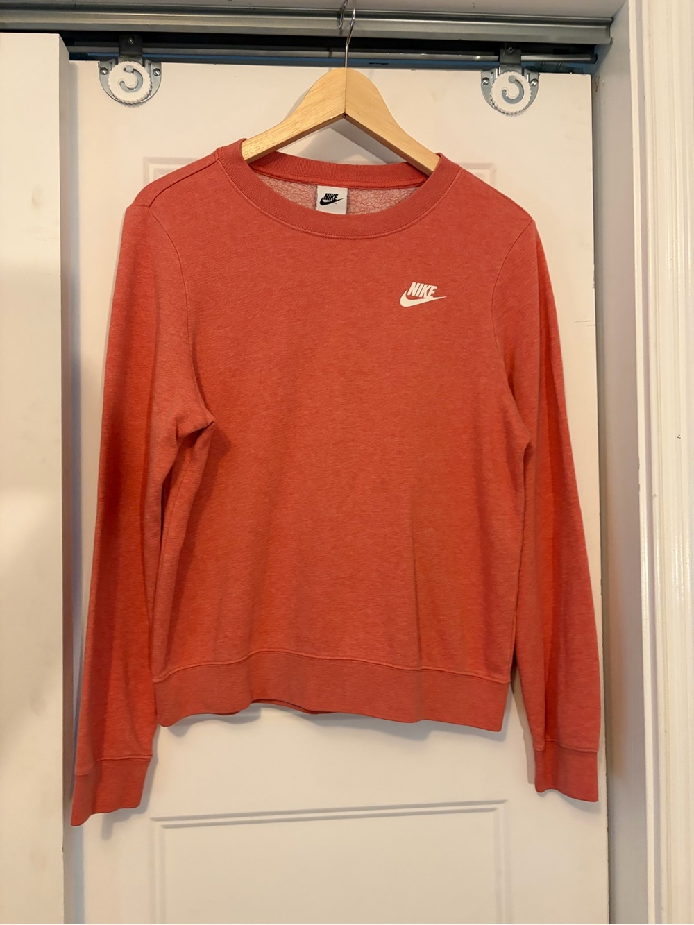 Nike Women's Rust-Red Crewneck Sweatshirt